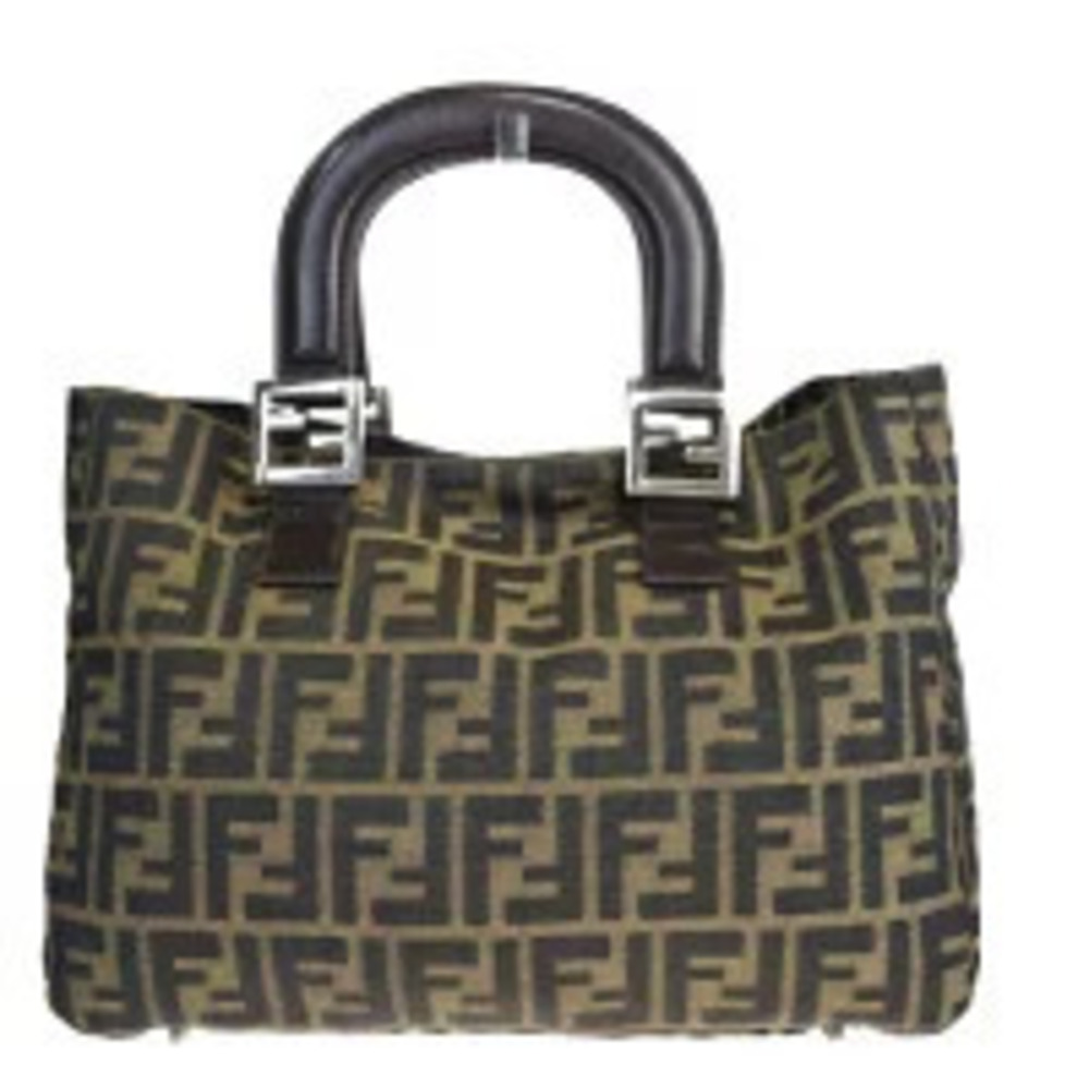 Fendi Zucca Handbag Brown Leather
